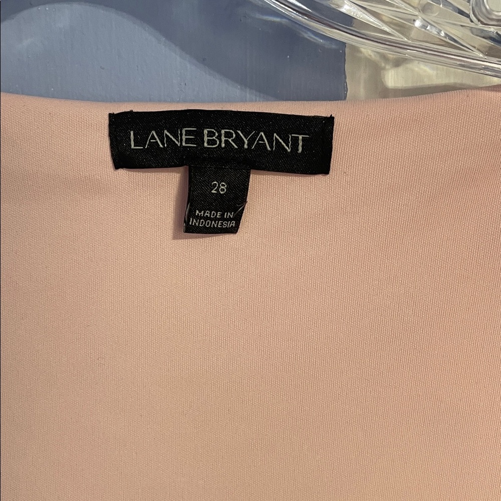 Lane Bryant Pink Floral Ruffle Blouse - Picture 2 of 6